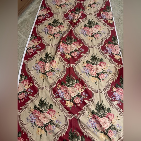 Ralph Lauren Other - Rare RALPH LAUREN KNIGHTSBRIDGE Red Beige Floral 54X108 3 Yd Home Decor Fabric